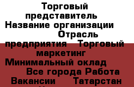 Торговый представитель › Название организации ­ Roossa › Отрасль предприятия ­ Торговый маркетинг › Минимальный оклад ­ 41 600 - Все города Работа » Вакансии   . Татарстан респ.,Чистопольский р-н